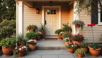 stylish small porch planters