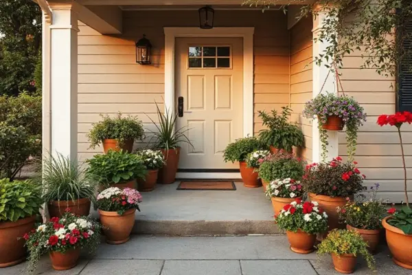 stylish small porch planters