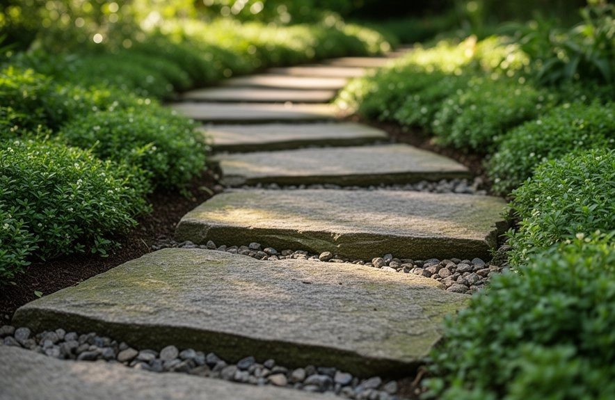 subtly elevated well supported steppingstones