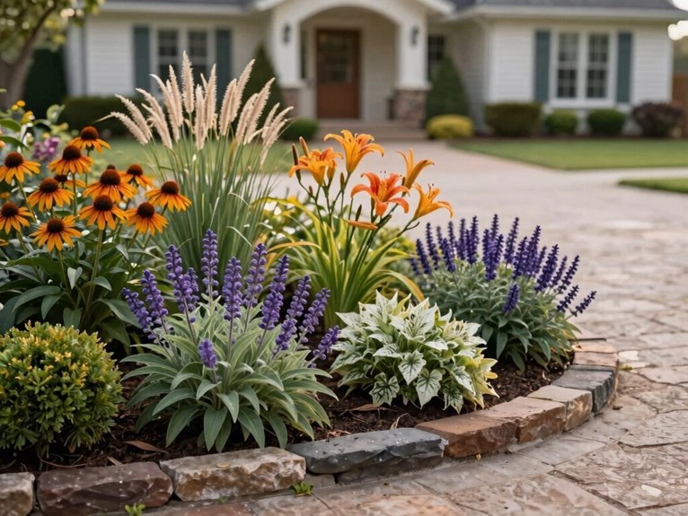 succession planted perennial color parade