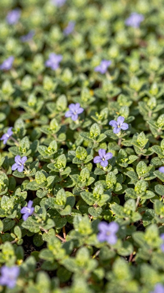 sun tolerant low water groundcover