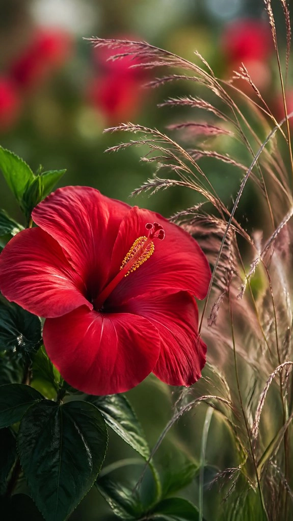switch grass for hibiscus texture
