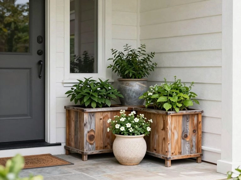 tall skinny corner planters