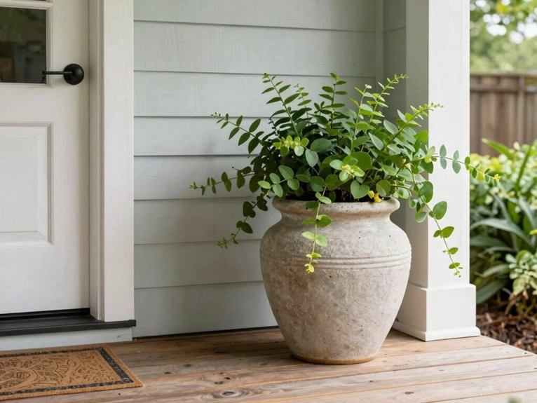 tall slim focal planter