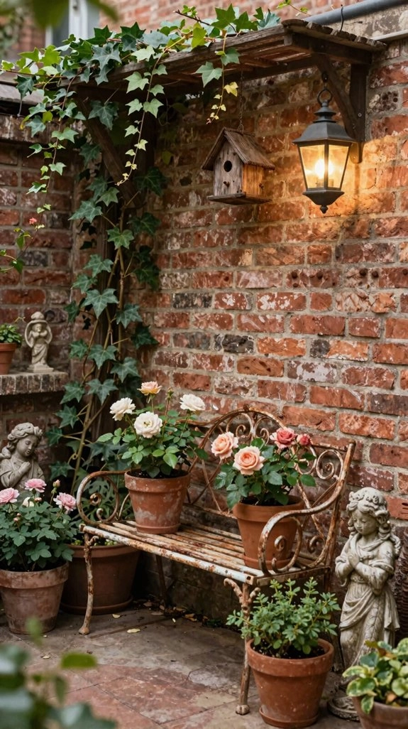 terracotta pots trailing greenery charm
