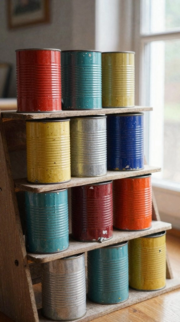 tiered tin can caddy diy