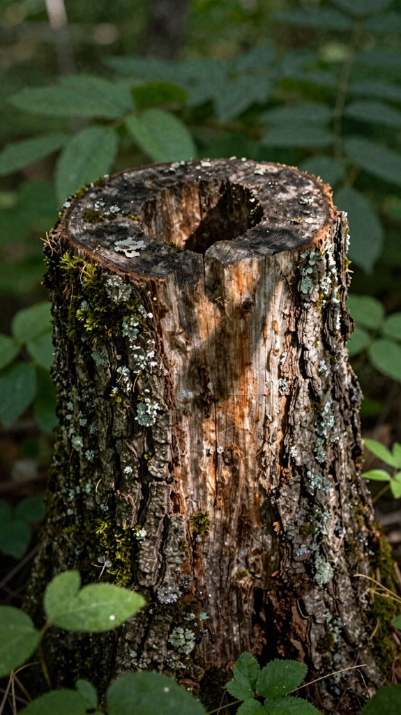 tree stump pot stand ideas