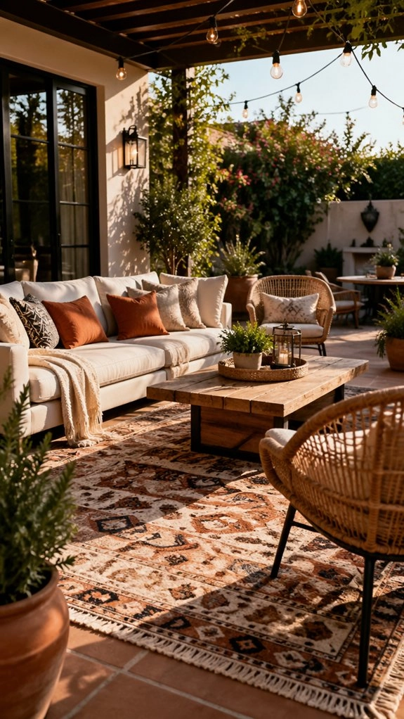 tuck rug under chairs
