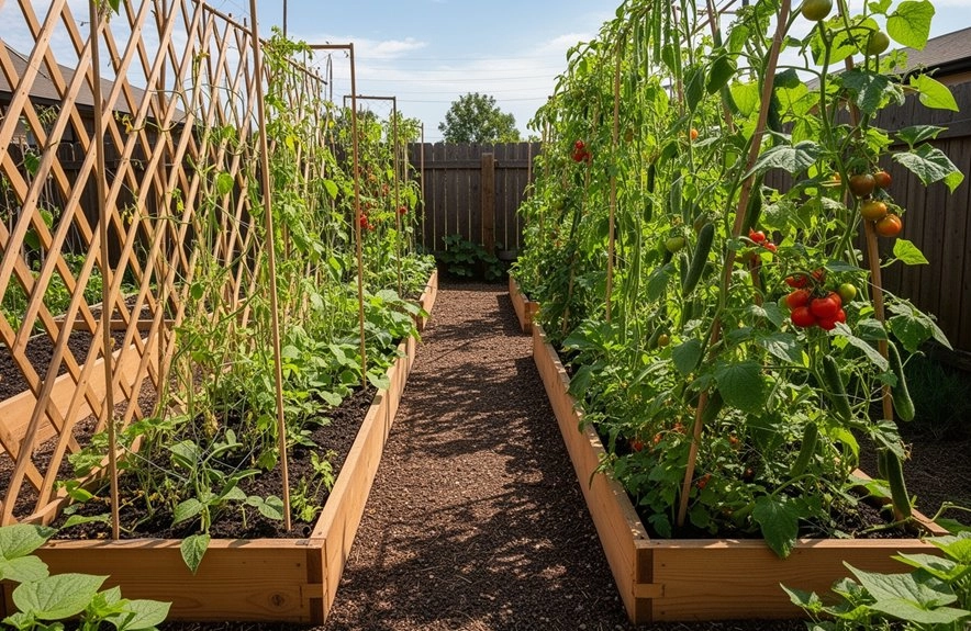 vertical trellis boosts yield