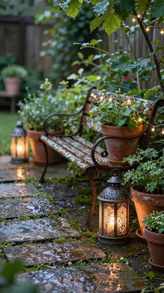 vintage garden lantern glow