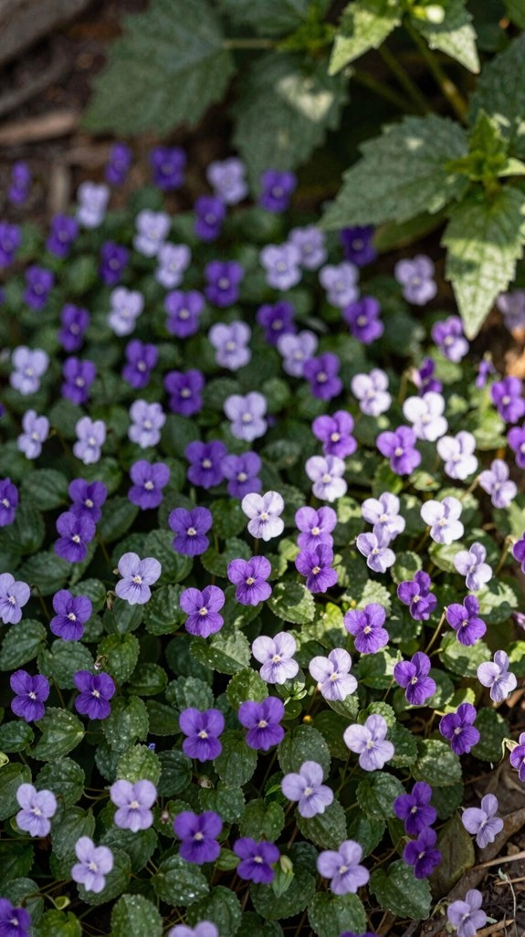 violet carpet for deep shade