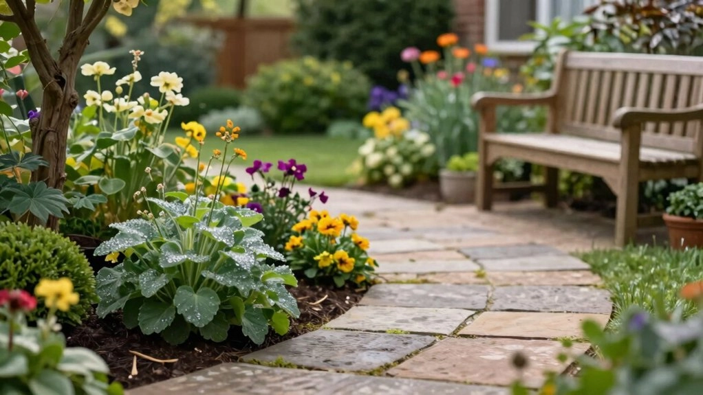 winter ready front yard layering