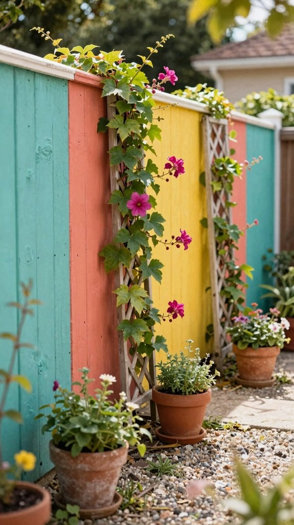 bold teal trellis accents