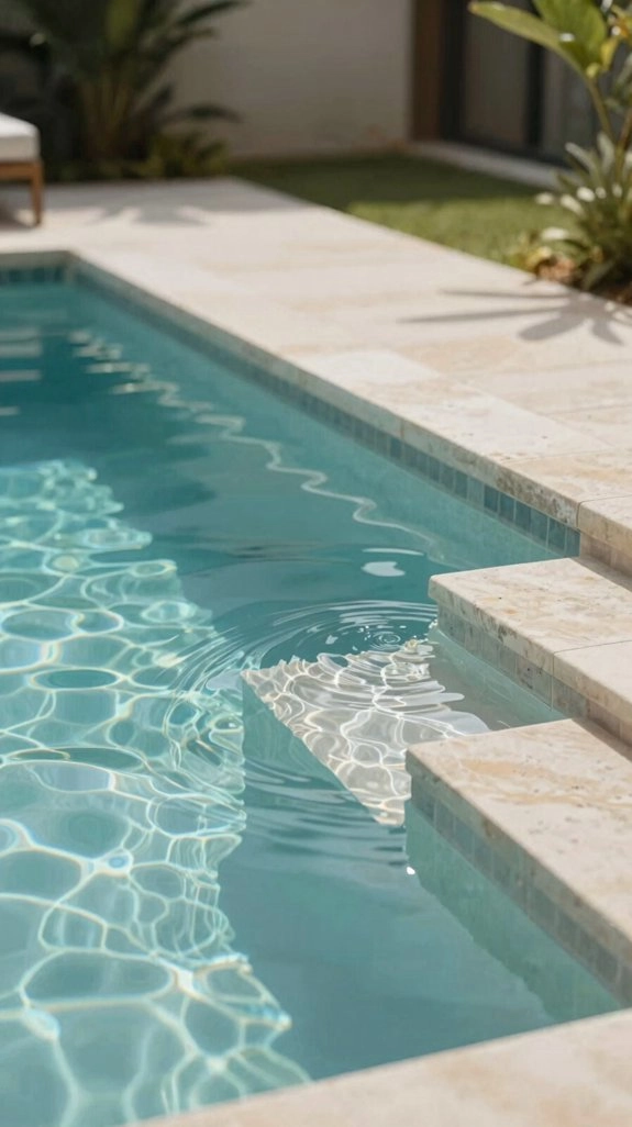 built in pool with landscaping alignment