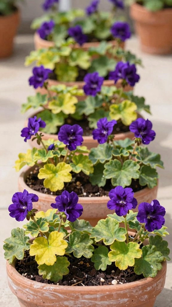 chartreuse and purple planter pop