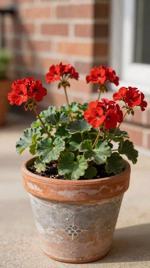classic red geranium container mix