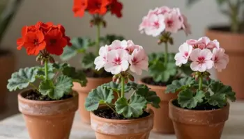 colorful geranium planter harmony