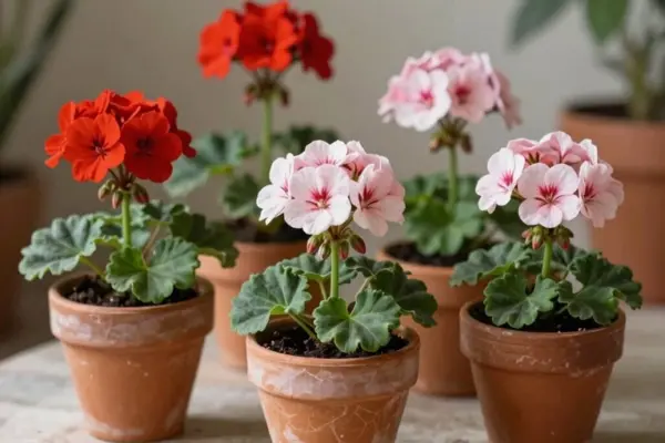 colorful geranium planter harmony