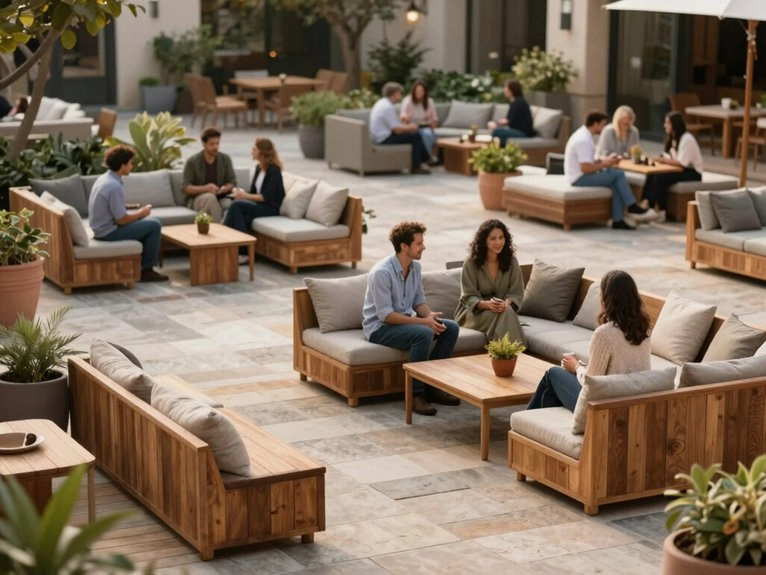 Large Patio Layouts Designed for Conversation and Flexible Seating ...
