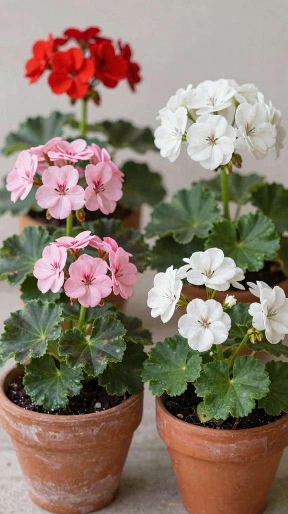 cool pairings for geranium pots