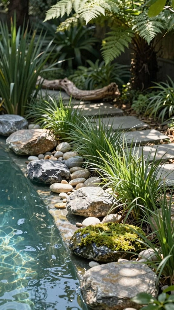 gently sloped gravel shelf