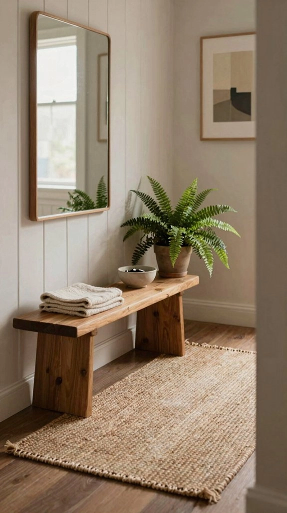 grounded entryway rug defines zone