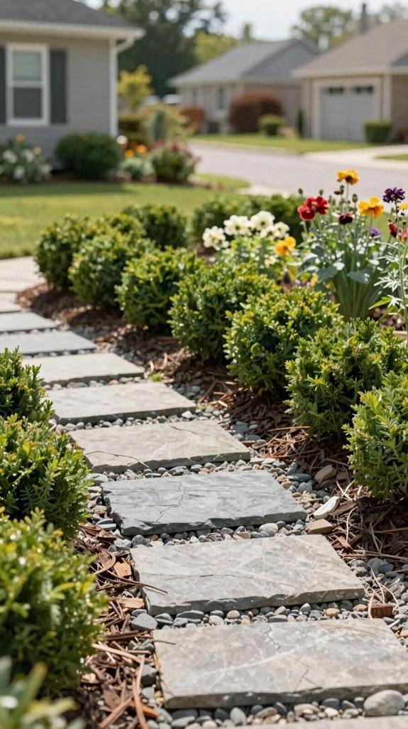 grouped perennials for curb appeal