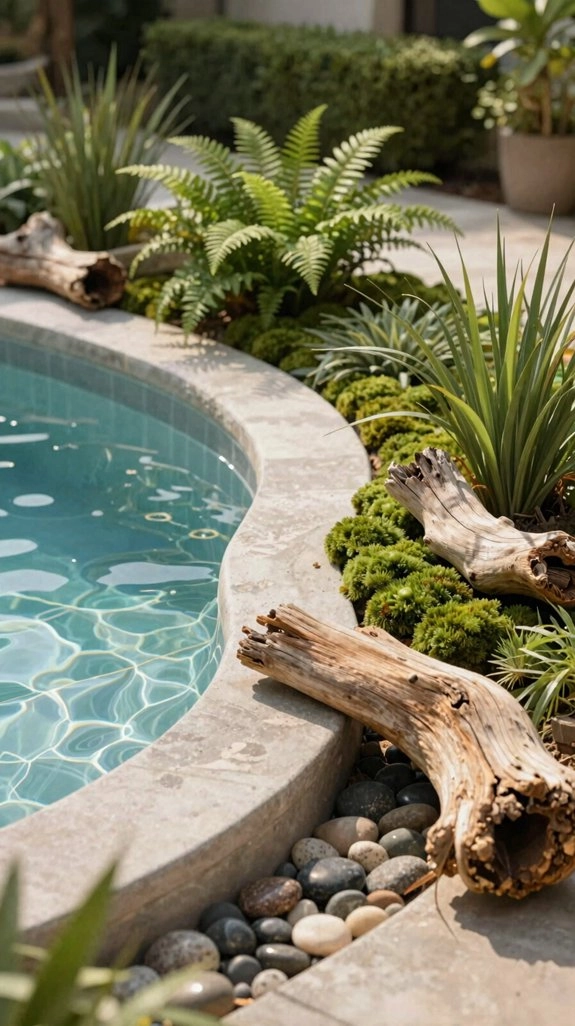 harsh pool edge lines from glare