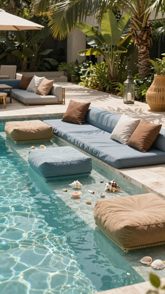 in water swim up seating hub