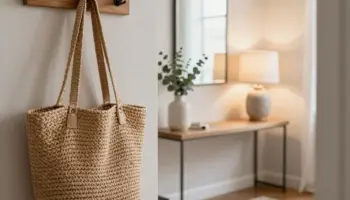 intentional small entryway decor