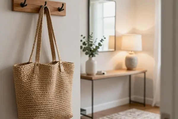 intentional small entryway decor