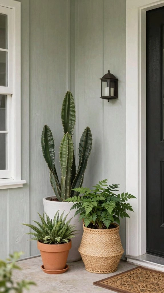 layered textile entryway styling