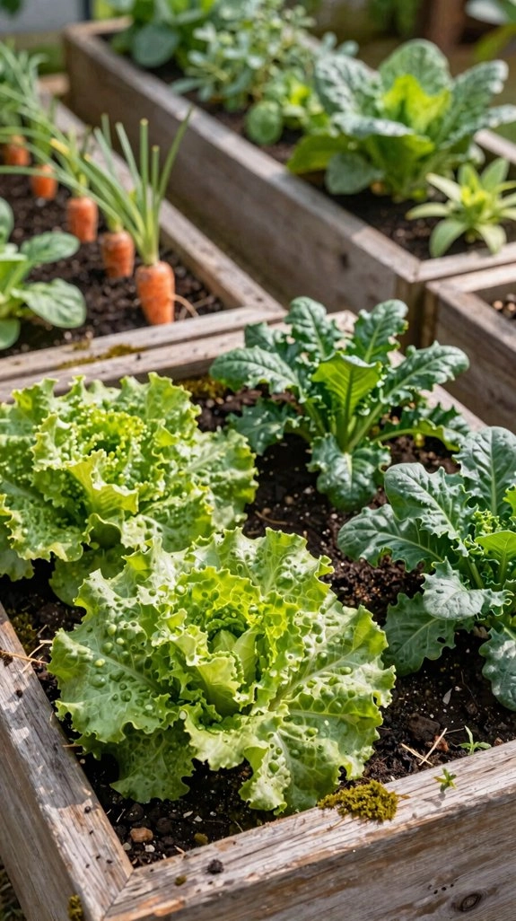 leafy greens in shade nooks