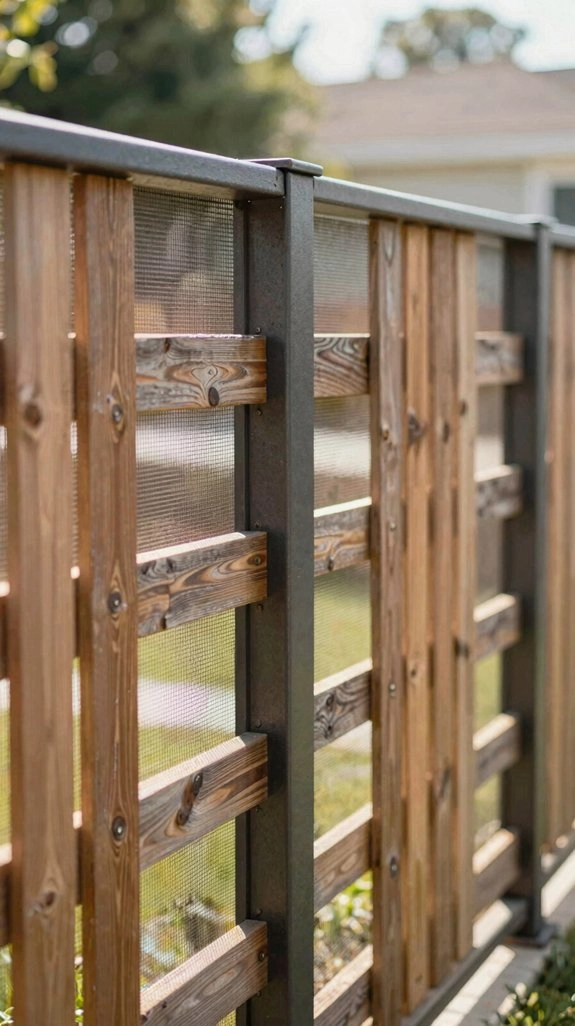 louvered slat privacy fence