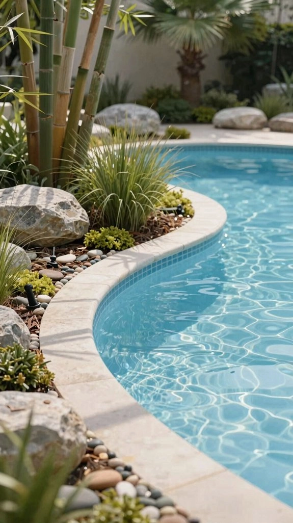 low maintenance pool landscaping