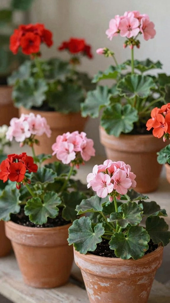 match geranium pot color