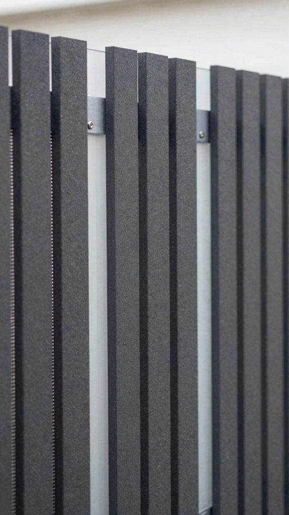 matte dark composite privacy slats
