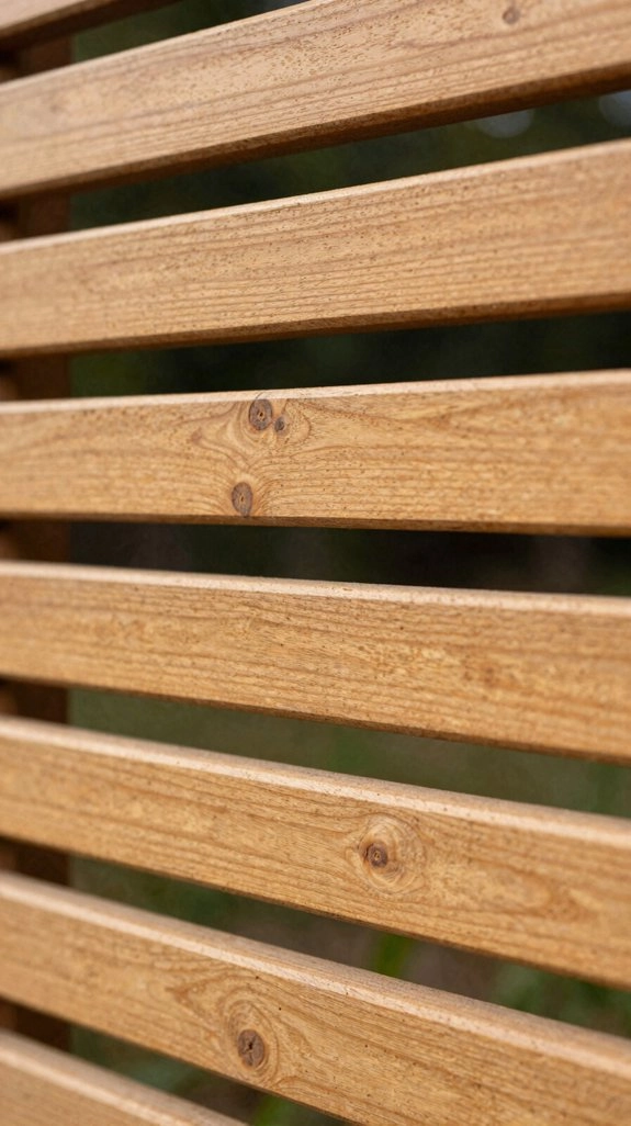 narrow gap horizontal slat privacy