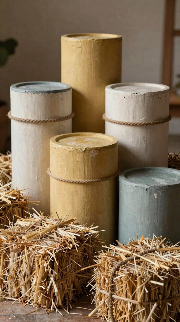 planned character themed hay bales