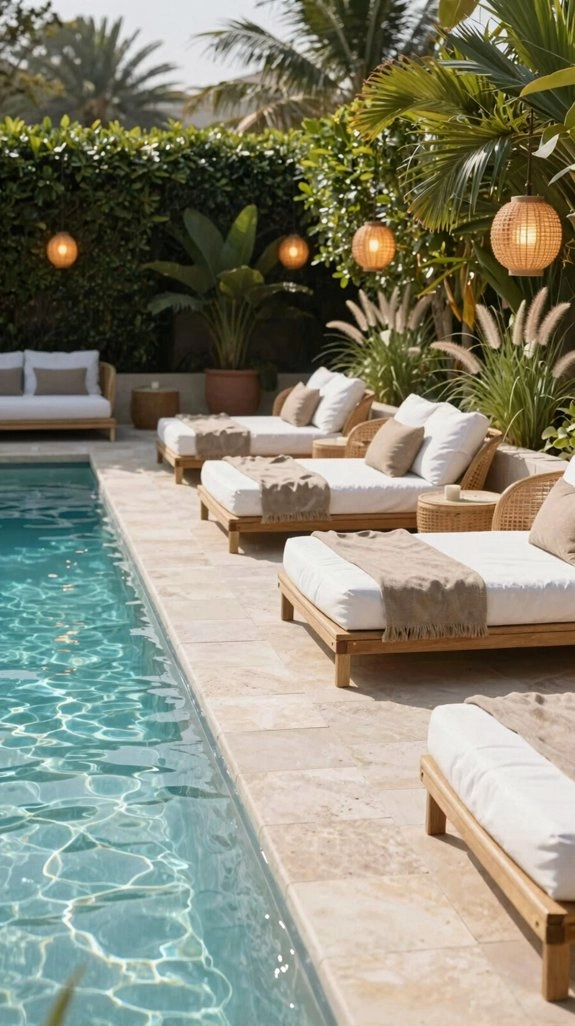 poolside daybed lounge retreat