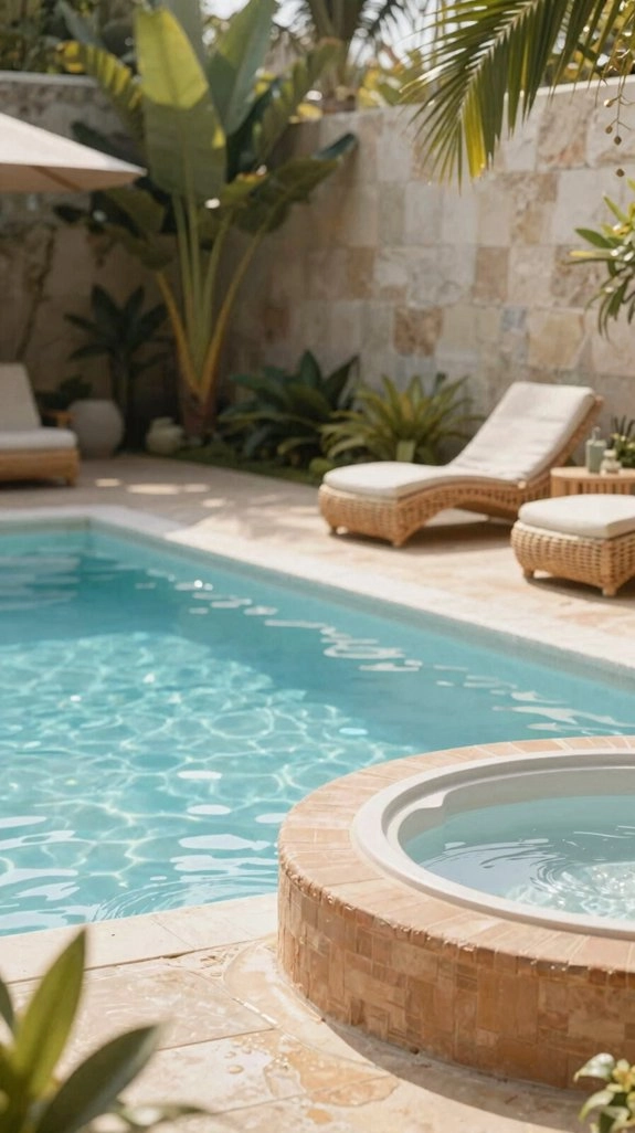 resort pool color cohesion