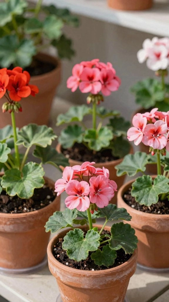 restrain geranium pot crowding