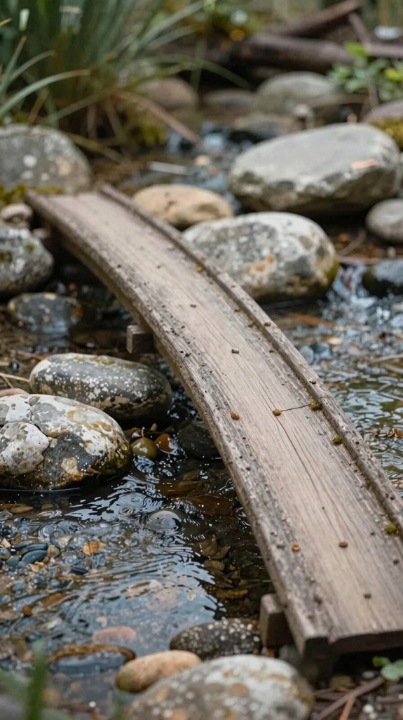 river rock bridge path