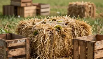 rustic long lasting hay bale decor