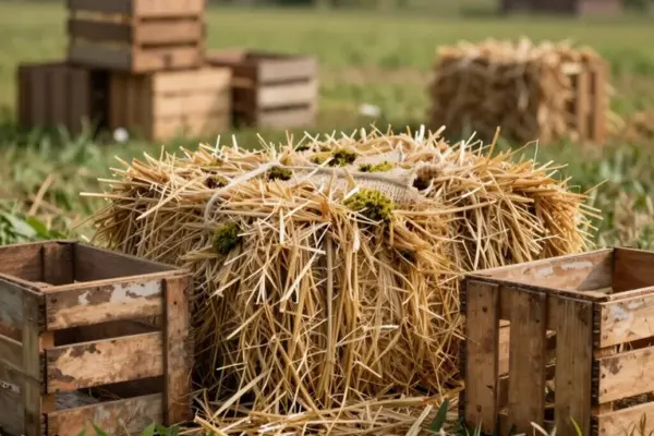 rustic long lasting hay bale decor