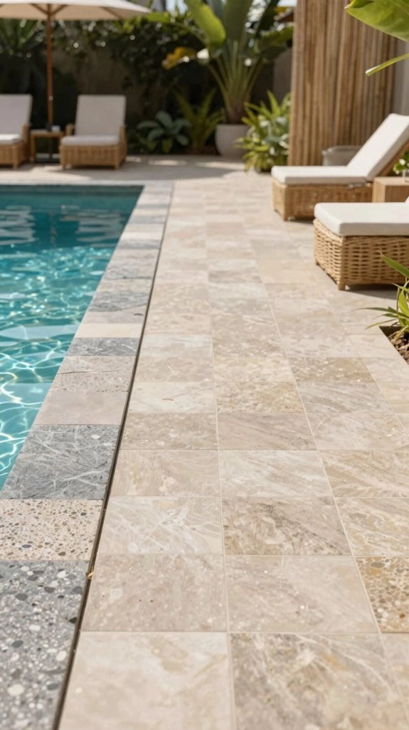 seamless matching slip resistant tile