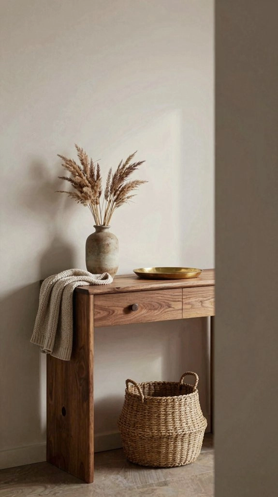 sleek console with hidden storage