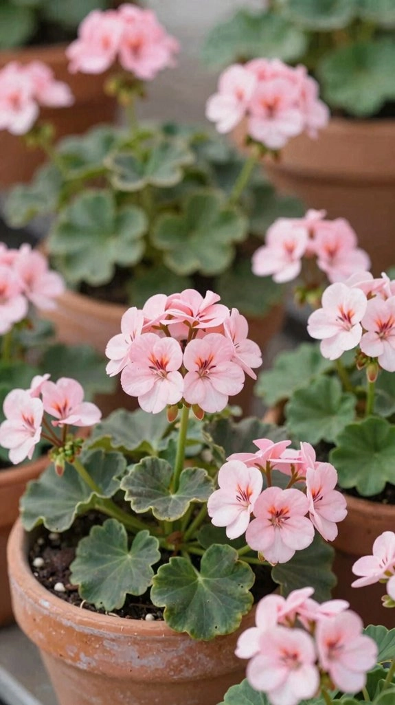 soft pink geranium pairings