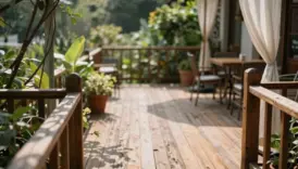 spacious yet private deck