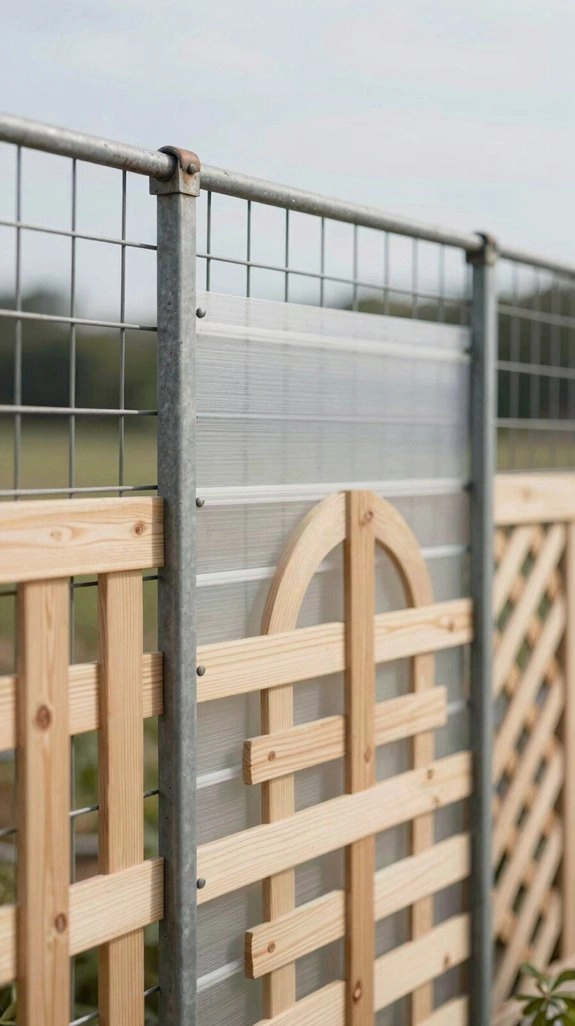 vinyl coated chain link privacy